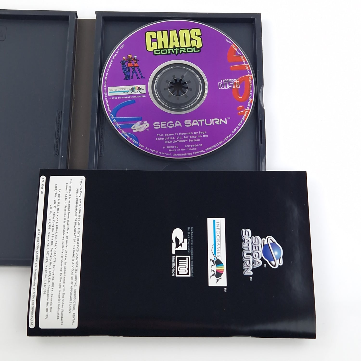 Sega Saturn Spiel : Chaos Control - CD Disk Anleitung OVP | PAL Game