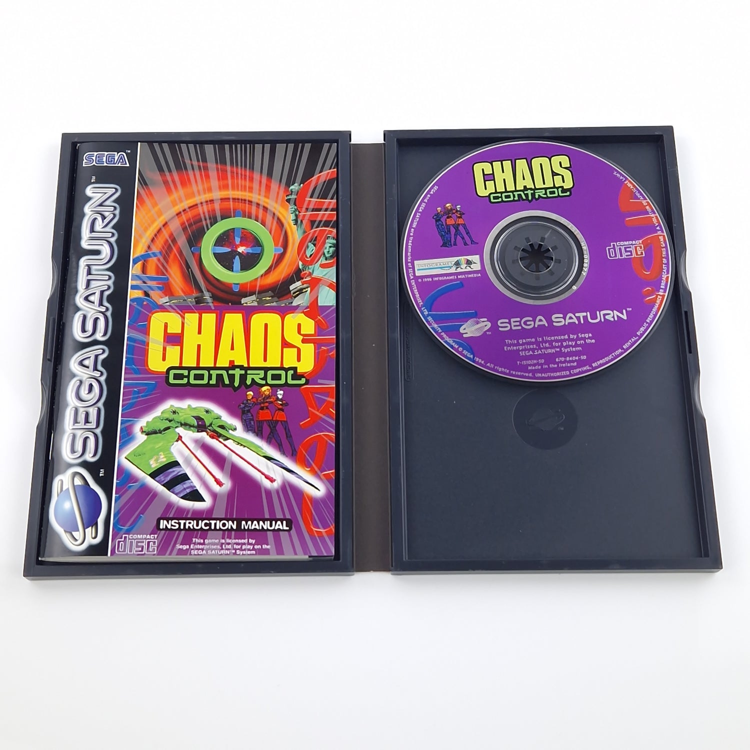 Sega Saturn Spiel : Chaos Control - CD Disk Anleitung OVP | PAL Game