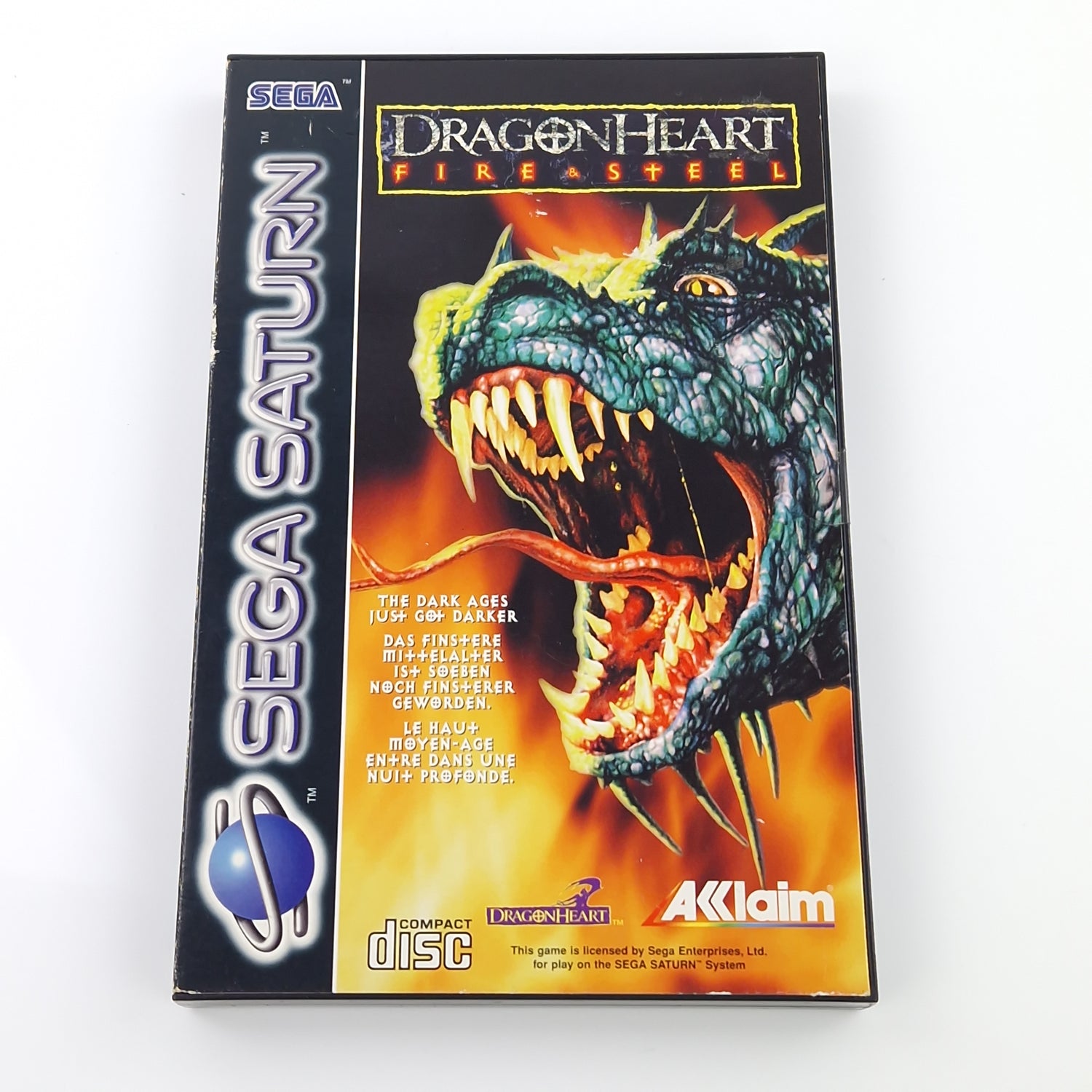 Sega Saturn Spiel : Dragon Heart Fire & Steel - CD Disk Anleitung OVP | PAL Game