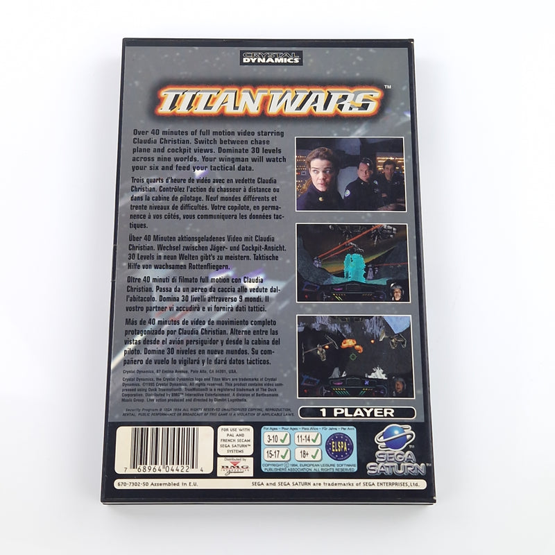 Sega Saturn Spiel : Titan Wars - CD Disk Anleitung OVP | PAL Game