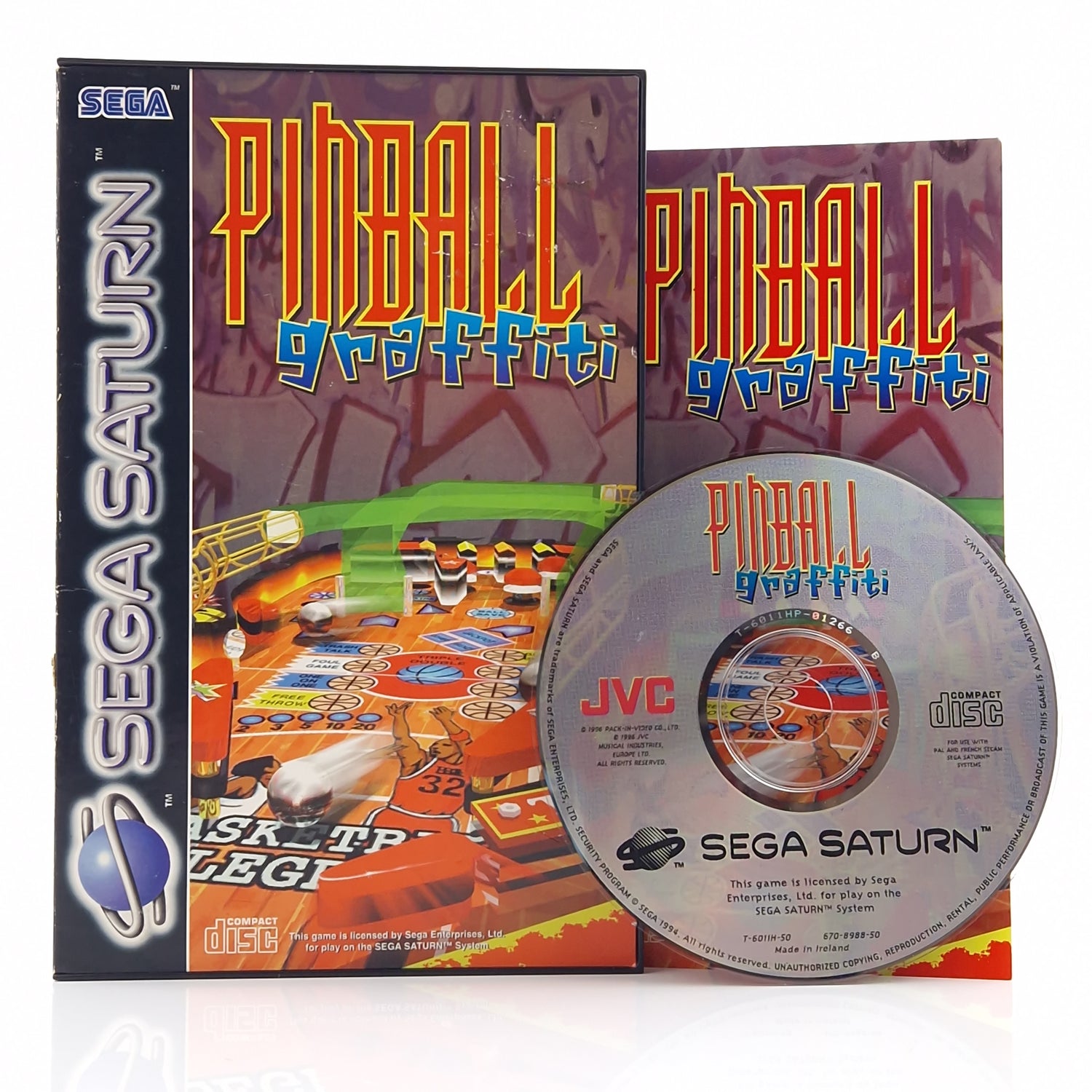 Sega Saturn Spiel : Pinball Graffiti - CD Disk Anleitung OVP | PAL Game