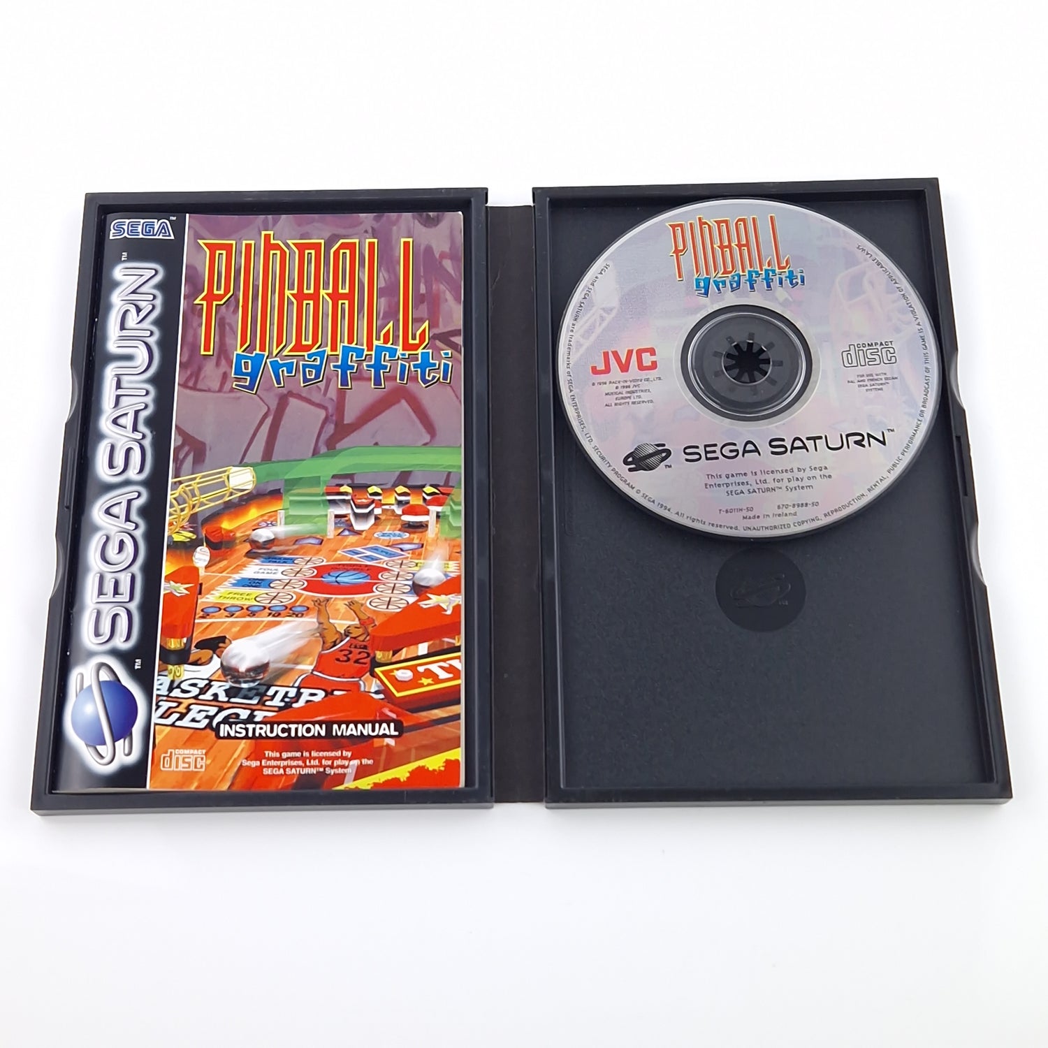 Sega Saturn Spiel : Pinball Graffiti - CD Disk Anleitung OVP | PAL Game