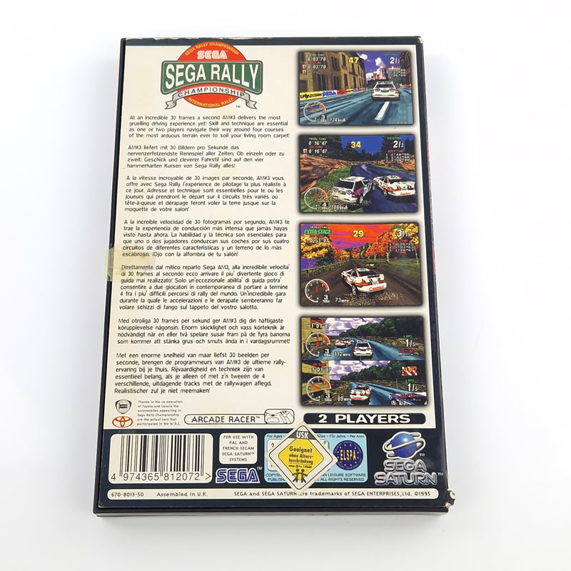 Sega Saturn Spiel : Sega Rally Championship - CD Disk Anleitung OVP | PAL