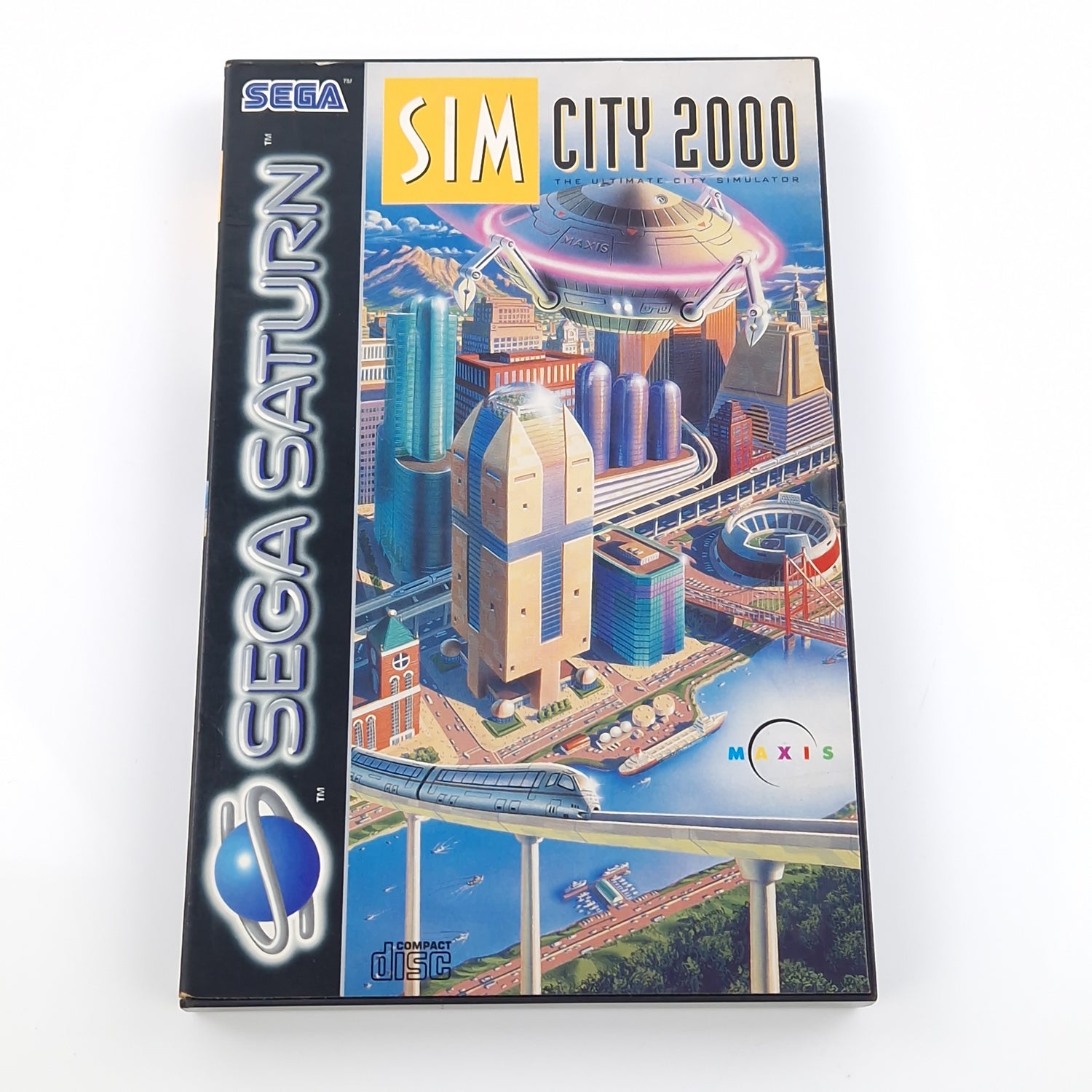 Sega Saturn Spiel : Sim City 2000 - CD Disk Anleitung OVP | PAL Game Simulation