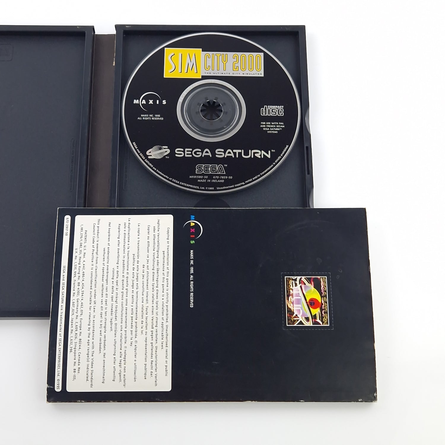 Sega Saturn Spiel : Sim City 2000 - CD Disk Anleitung OVP | PAL Game Simulation