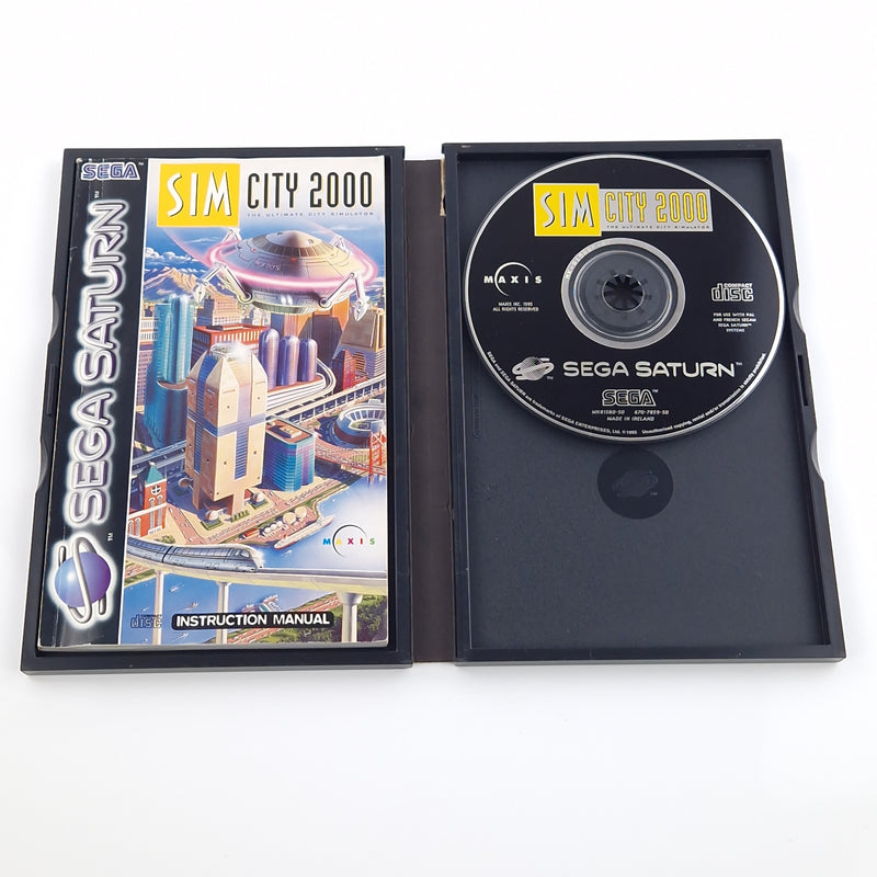 Sega Saturn Spiel : Sim City 2000 - CD Disk Anleitung OVP | PAL Game Simulation