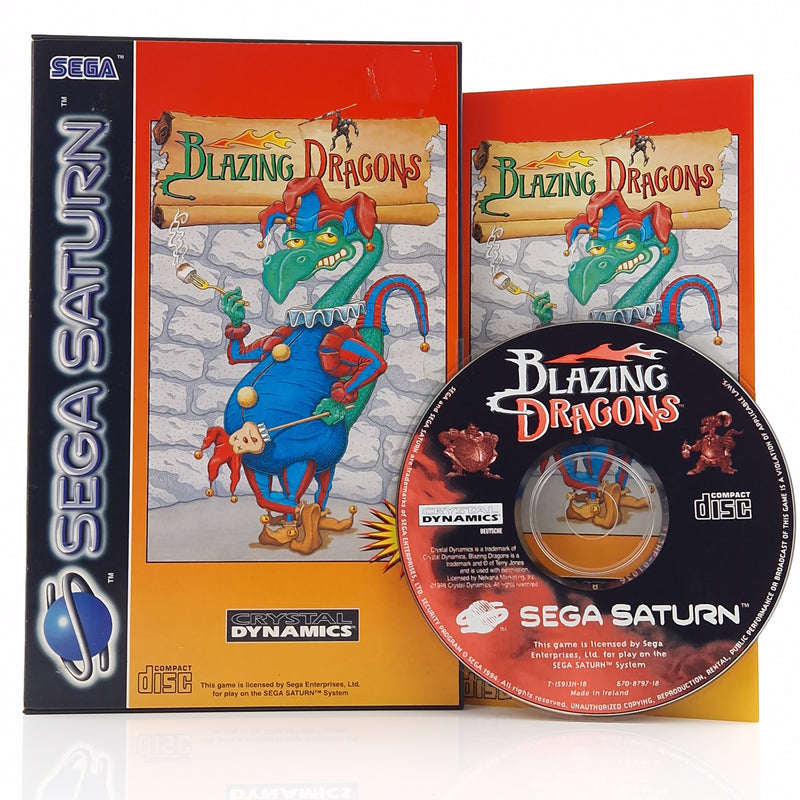 Sega Saturn Spiel : Blazing Dragons - CD Disk Anleitung OVP | PAL