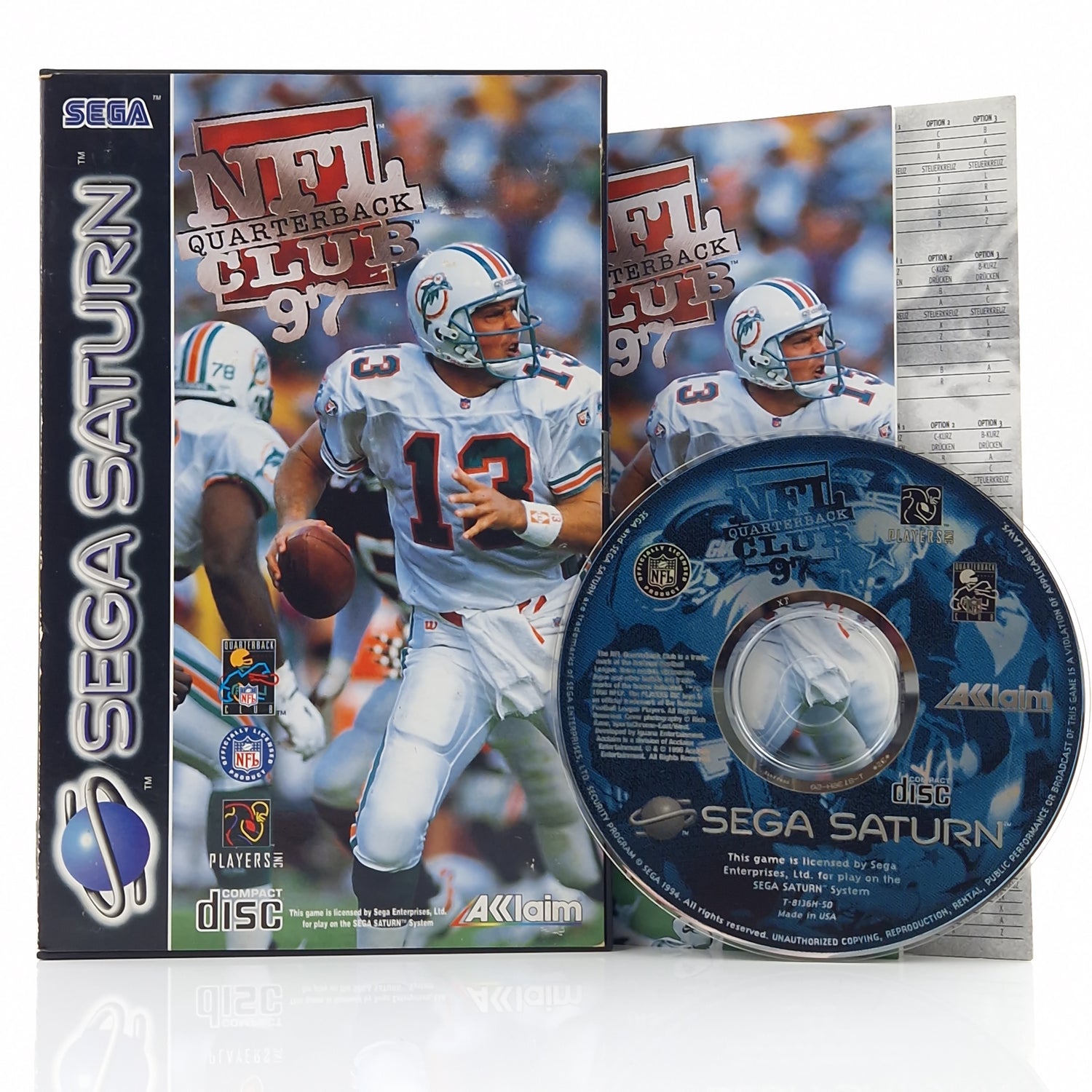 Sega Saturn Spiel : NFL Quarterback Club 97 - CD Disk Anleitung OVP | PAL