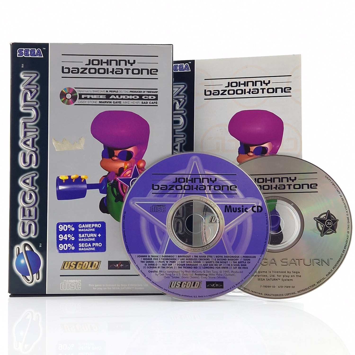 Sega Saturn Spiel : Johnny Bazookatone - Musik CD Game Disk OVP Anleitung PAL