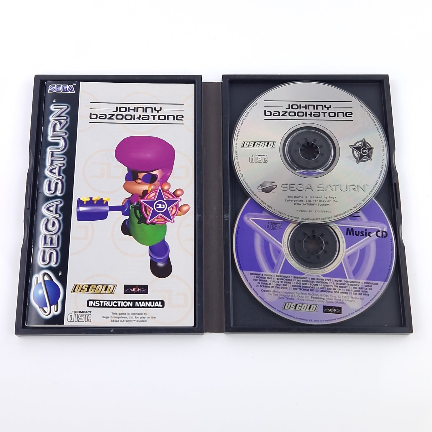 Sega Saturn Spiel : Johnny Bazookatone - Musik CD Game Disk OVP Anleitung PAL