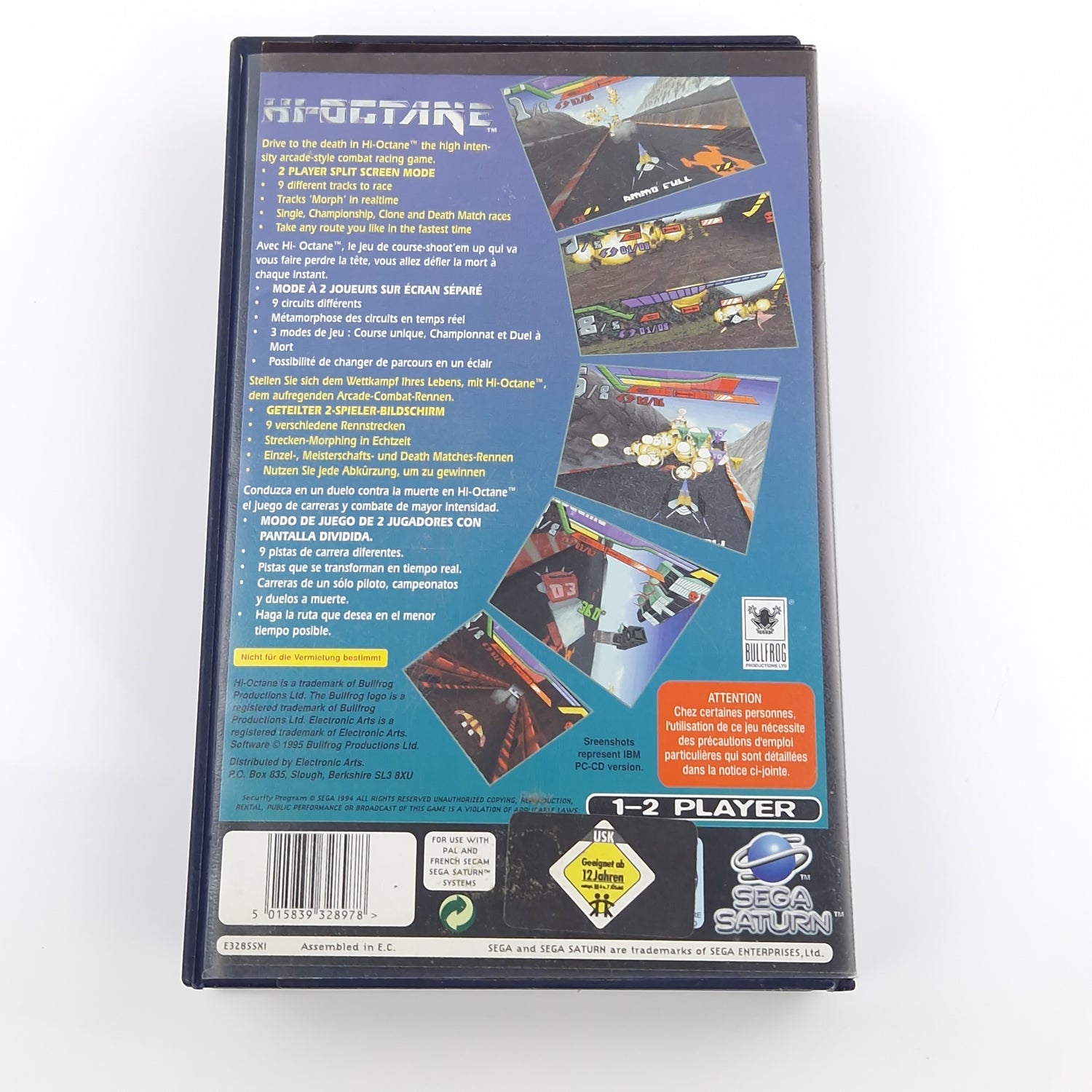 Sega Saturn Spiel : HI-Octane - Disk CD Anleitung OVP | PAL Game