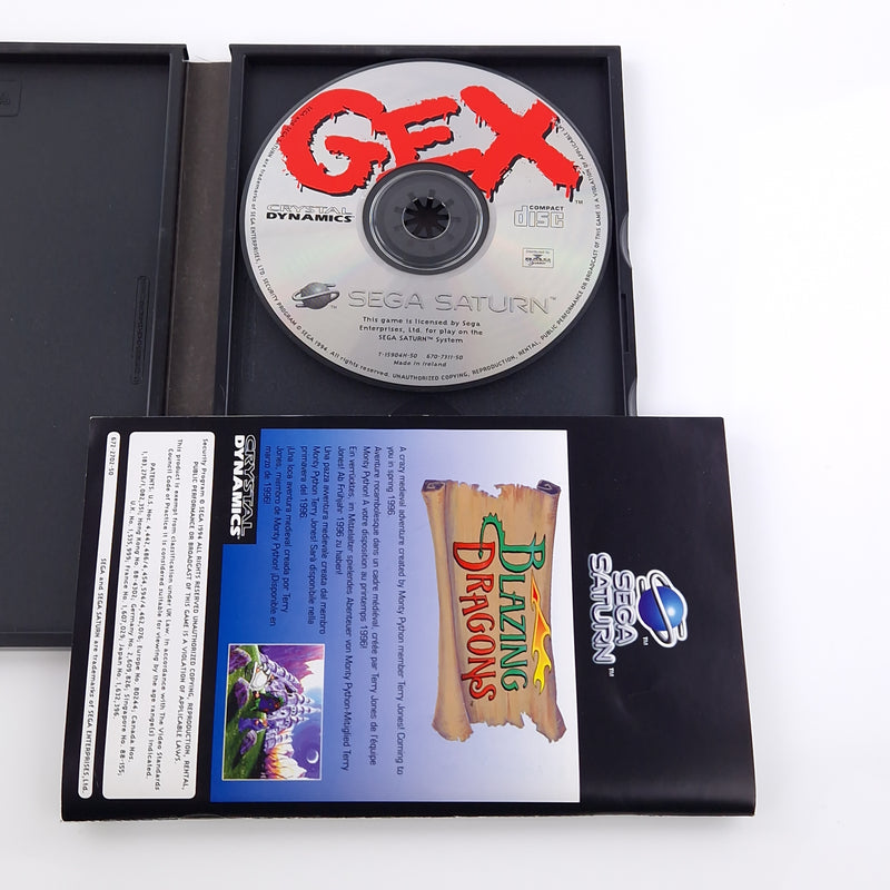 Sega Saturn Spiel : GEX - CD Disk Anleitung OVP / Crystal Dynamics Game PAL