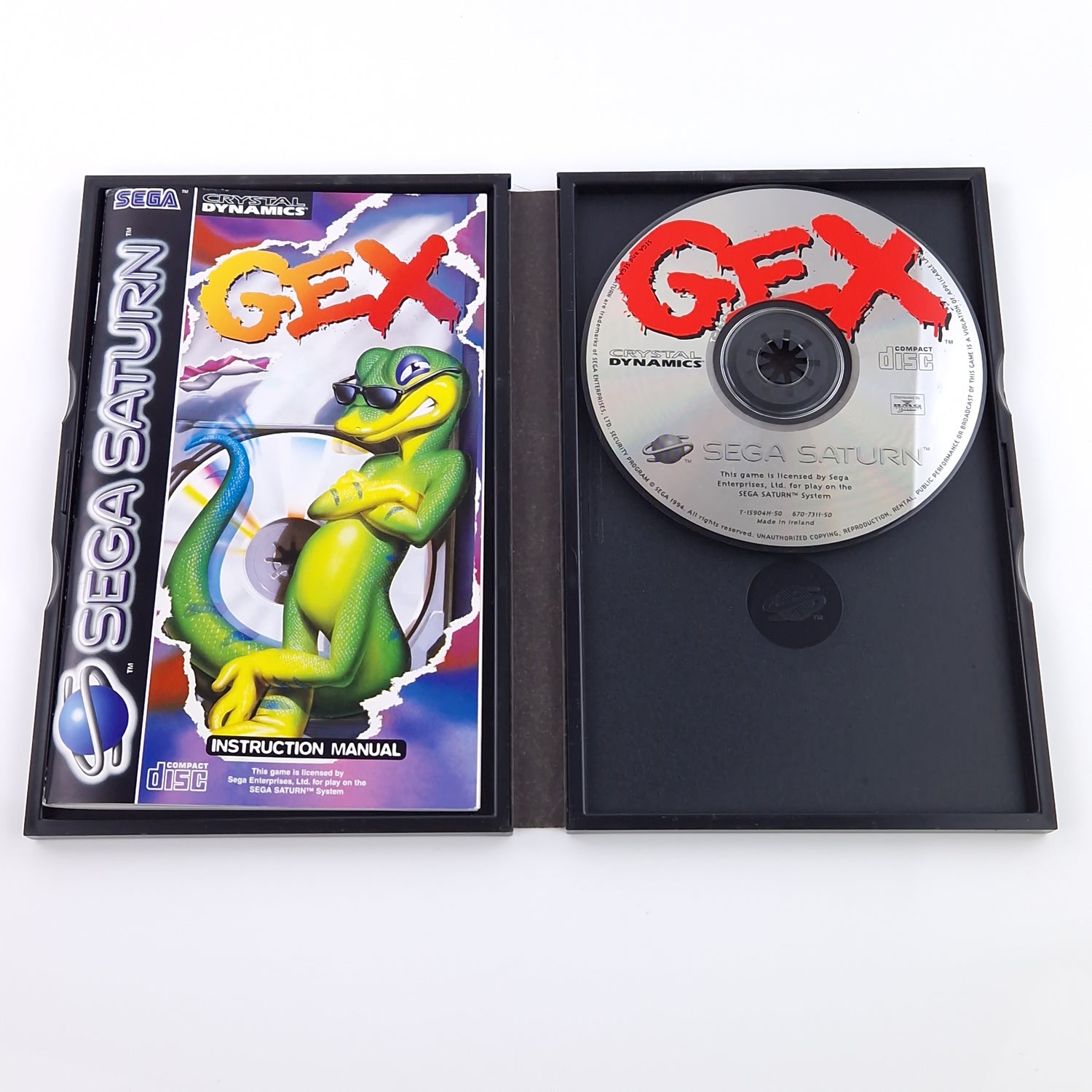 Sega Saturn Spiel : GEX - CD Disk Anleitung OVP / Crystal Dynamics Game PAL