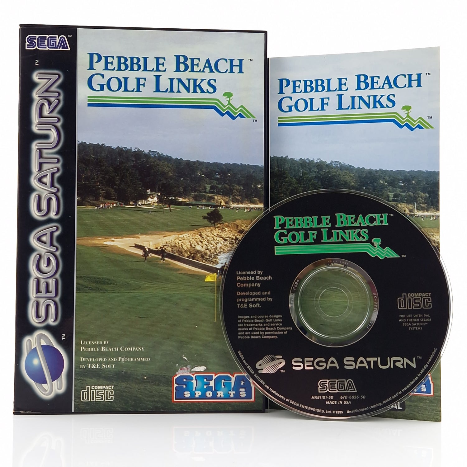 Sega Saturn Spiel : Pebble Beach Golf Links - CD Disk Anleitung OVP / Game PAL