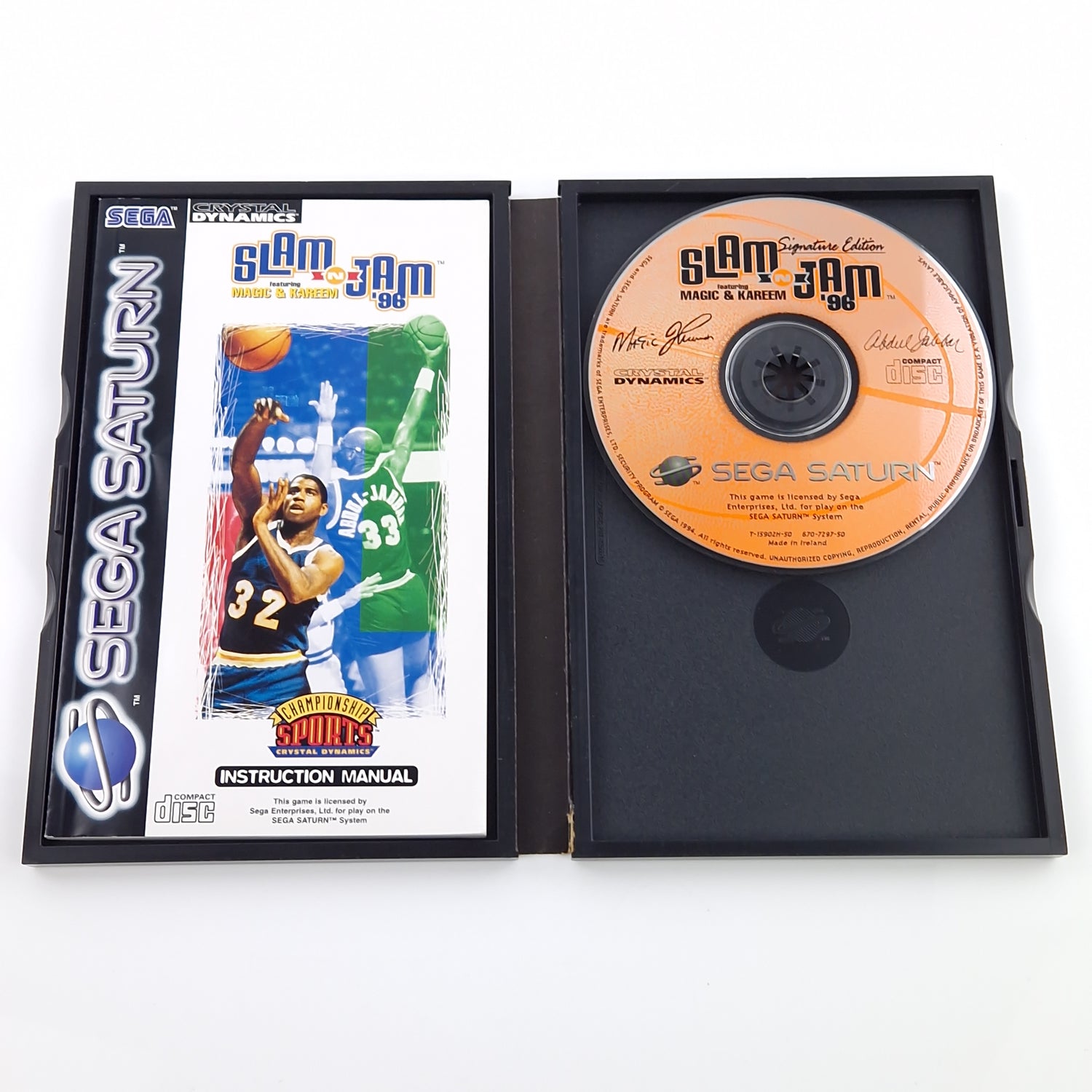 Sega Saturn Spiel : Slam N Jam 96 - CD Disk Anleitung OVP / Basketball Game PAL