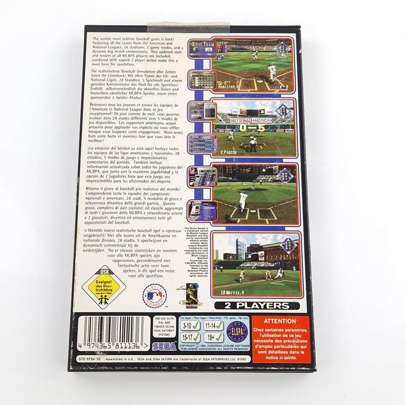 Sega Saturn Spiel : World Series Baseball II - CD Disk Anleitung OVP / PAL