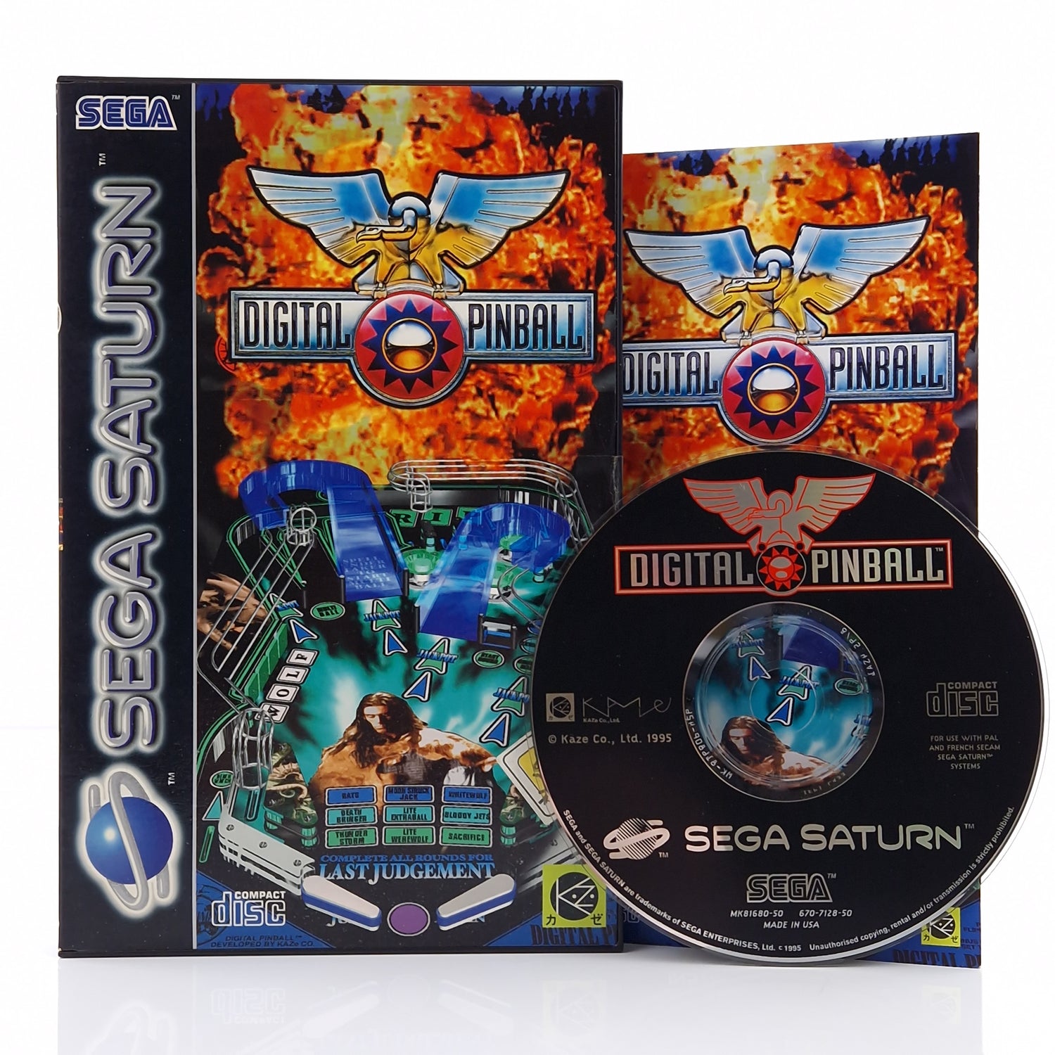 Sega Saturn Spiel : Digital Pinball - CD Disk Anleitung OVP / PAL