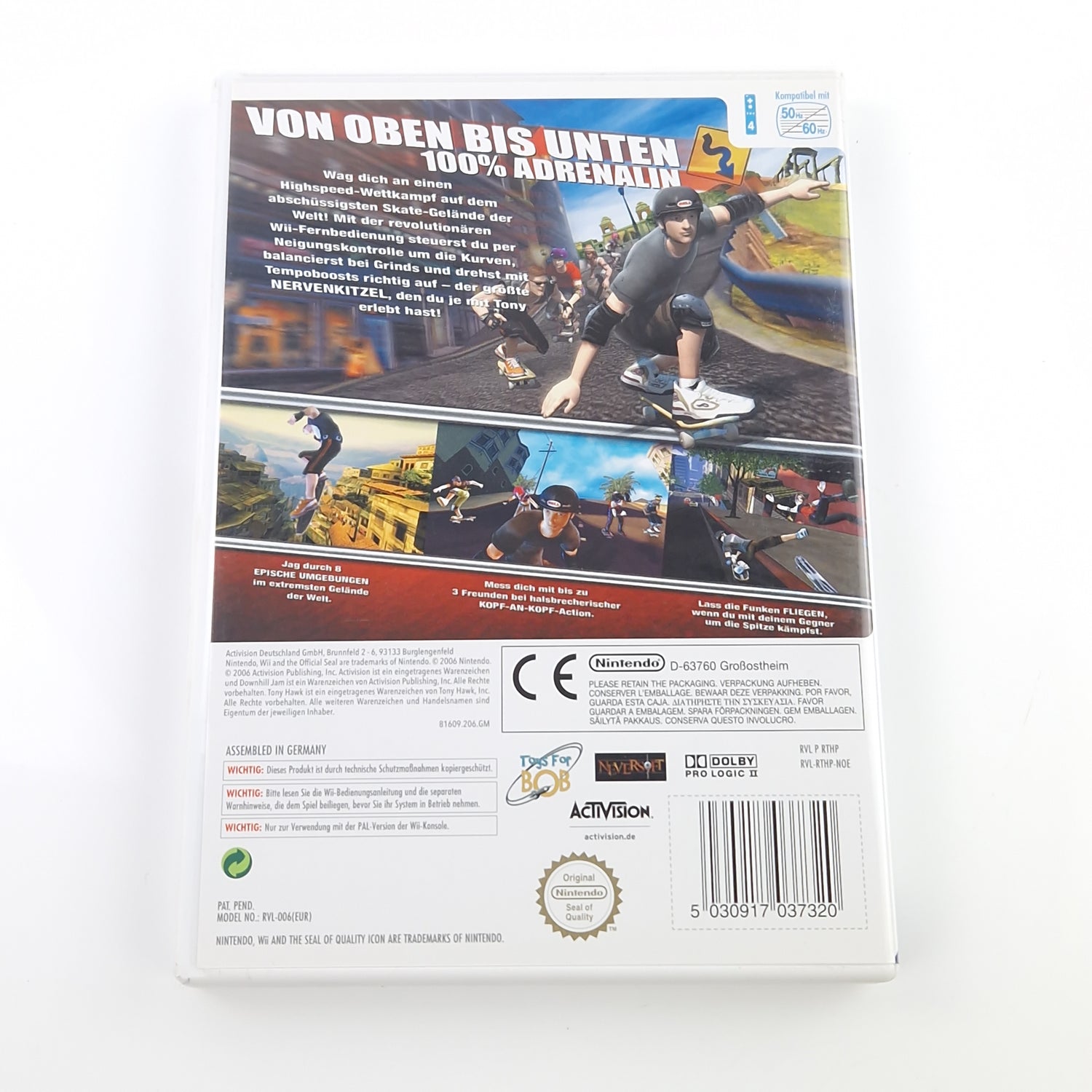 Nintendo Wii Spiel : Tony Hawk´s Downhill JAM - CD Anleitung OVP / Wii U kompa.