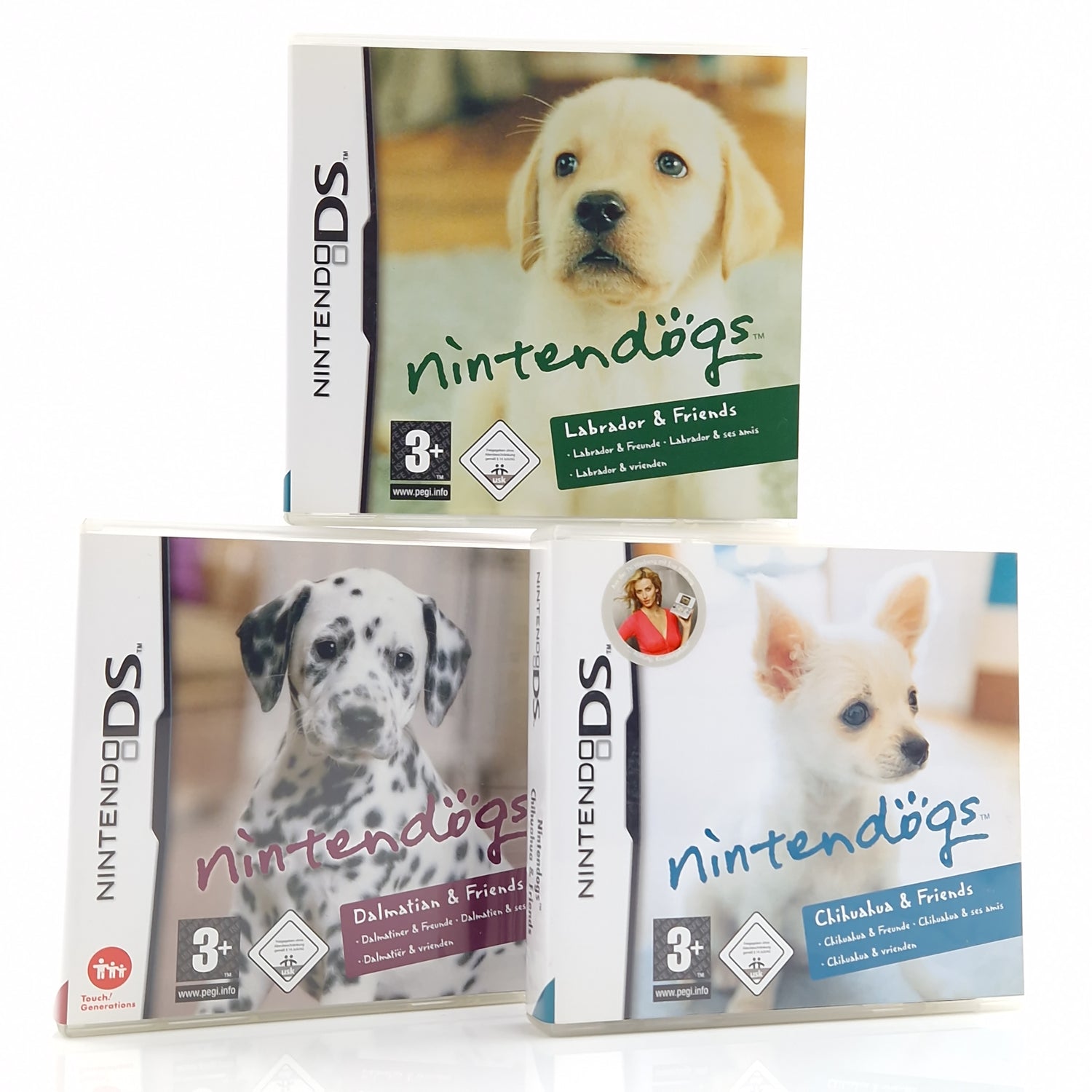 Nintendo DS Spiele Bundle : Nintendogs Labrador, Dalmatian, Chihuahua & Friends