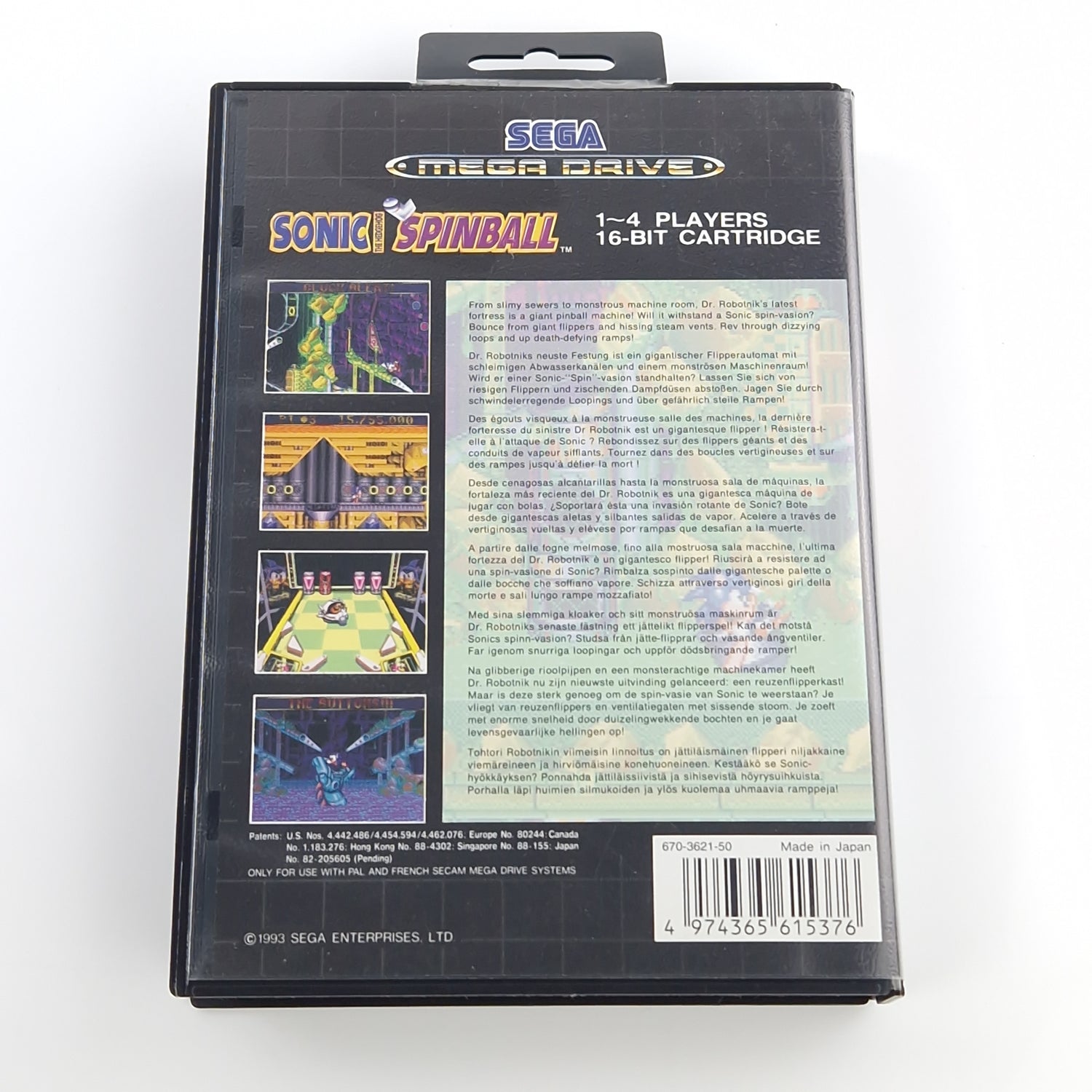 Sega Mega Drive Spiel : Sonic The Hedgehog Spinball - MD Modul OVP PAL