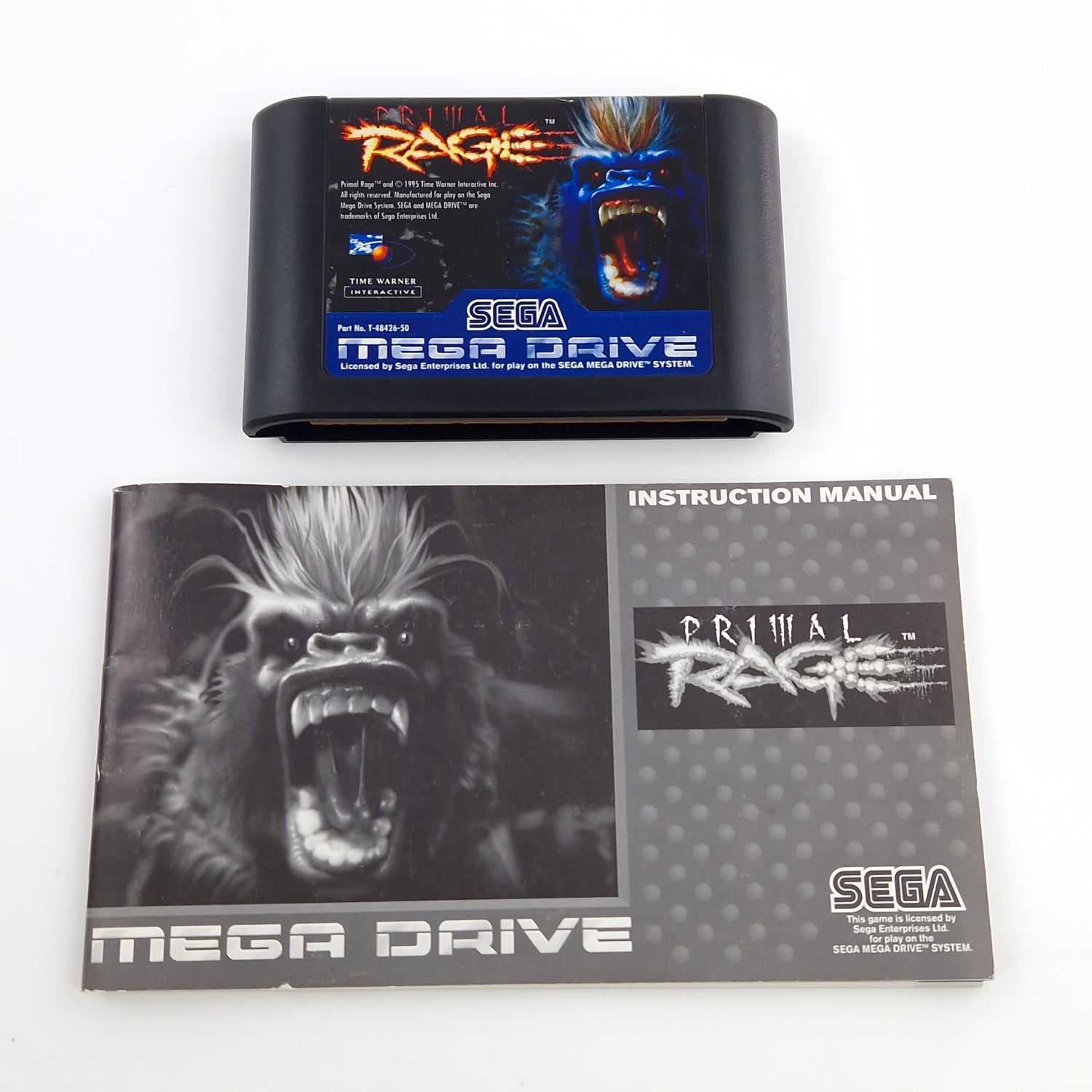 Sega Mega Drive Spiel : Primal Rage - MD Cartridge Modul Anleitung OVP PAL