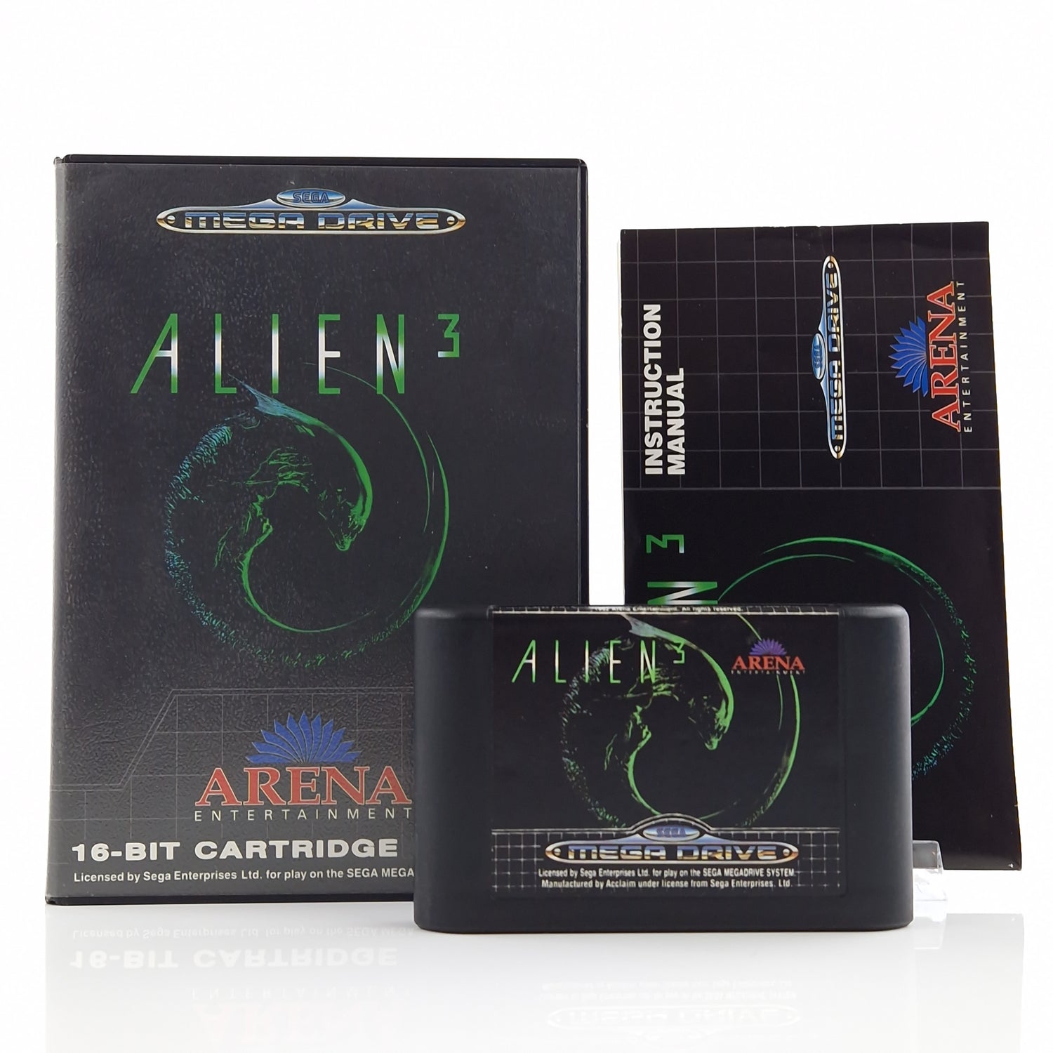 Sega Mega Drive Spiel : Alien 3 - MD Cartridge Modul Anleitung OVP PAL