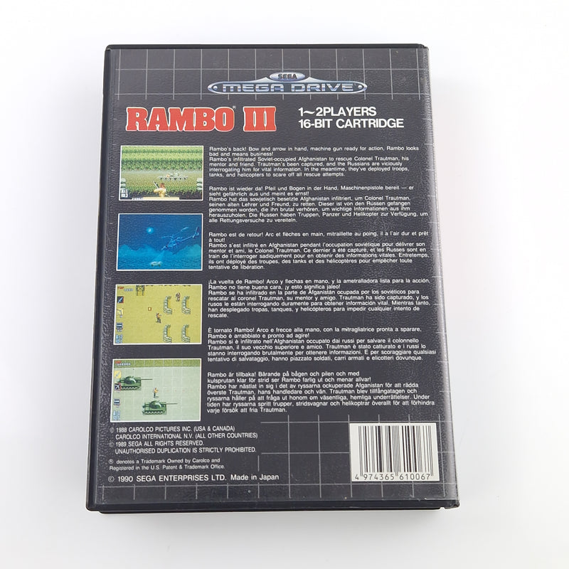 Sega Mega Drive Spiel : Rambo III - MD Modul Anleitung OVP cib PAL