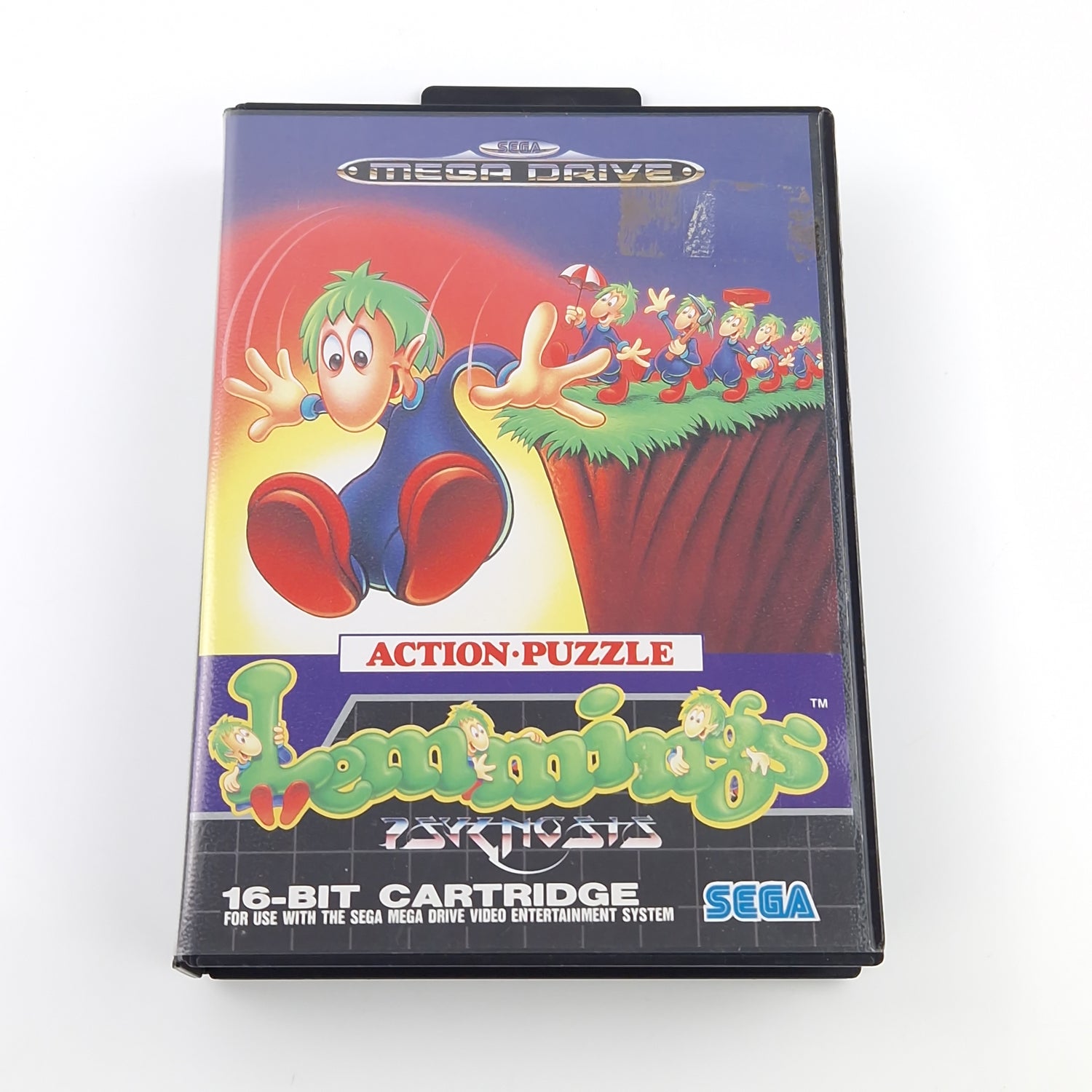 Sega Mega Drive Spiel : Action-Puzzle Lemmings - MD Modul Anleitung OVP cib PAL