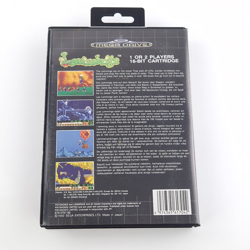 Sega Mega Drive Spiel : Action-Puzzle Lemmings - MD Modul Anleitung OVP cib PAL