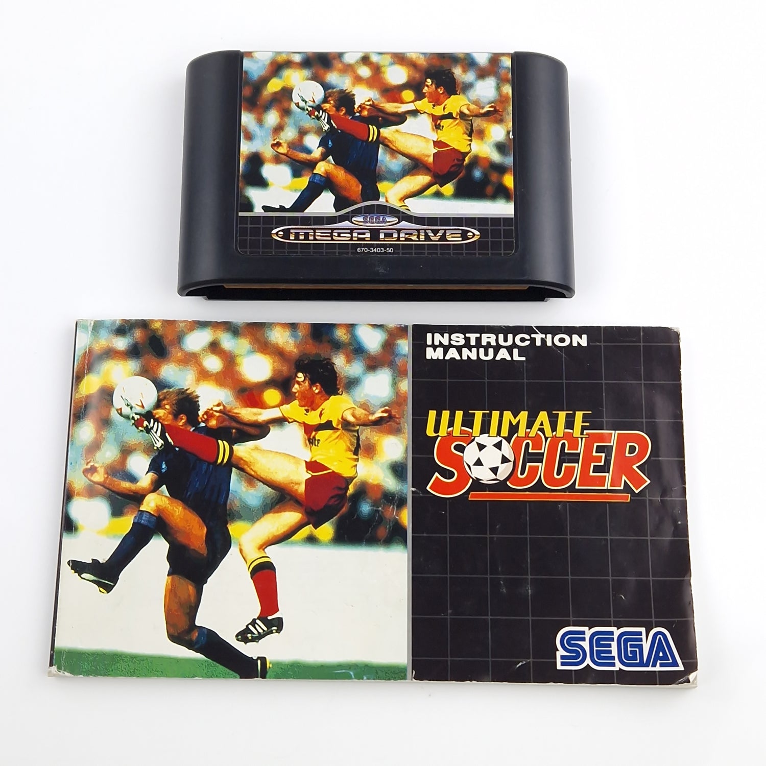 Sega Mega Drive Spiel : Ultimate Soccer - MD Modul Anleitung OVP Fußball PAL