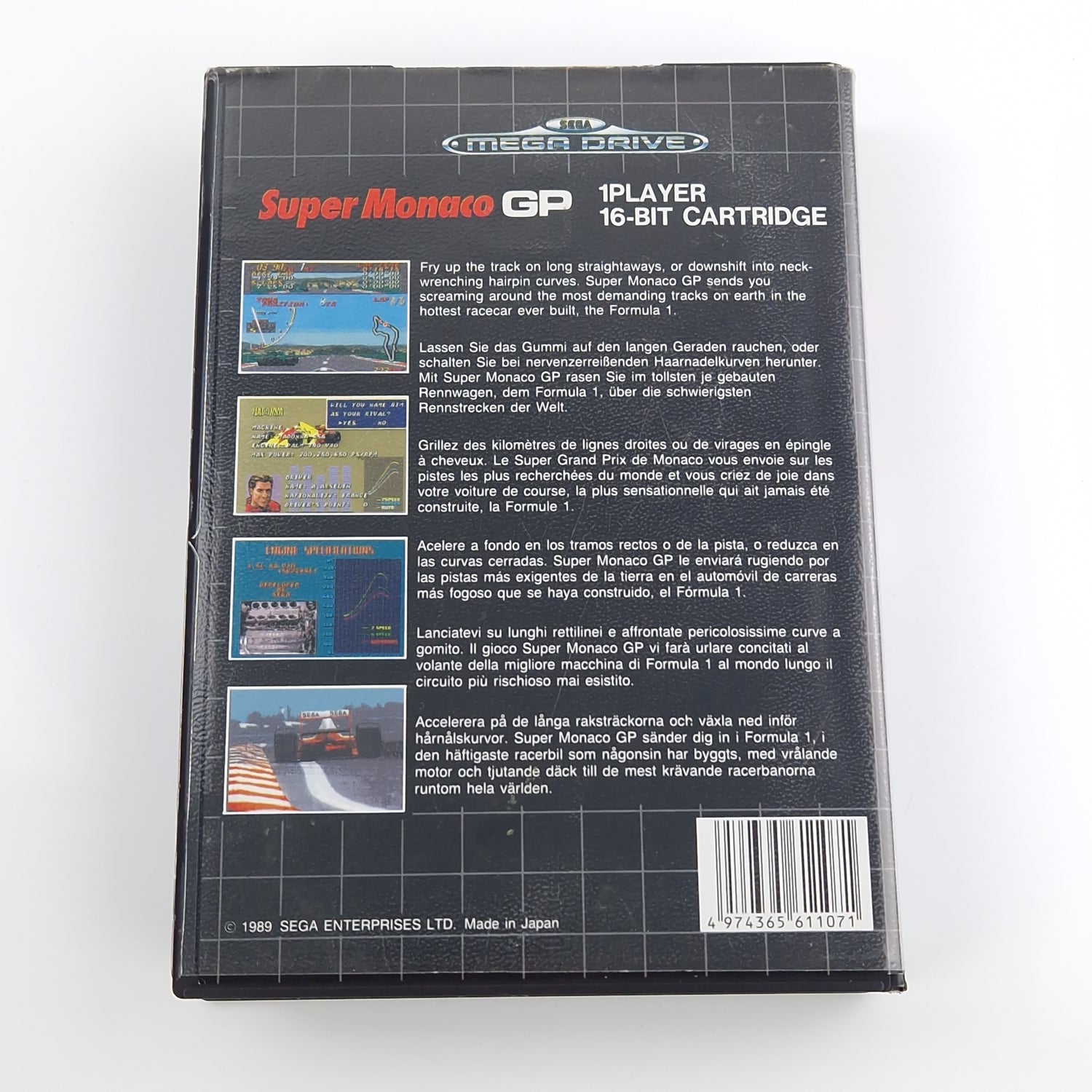 Sega Mega Drive Spiel : Super Monaco GP - MD Modul Anleitung OVP PAL