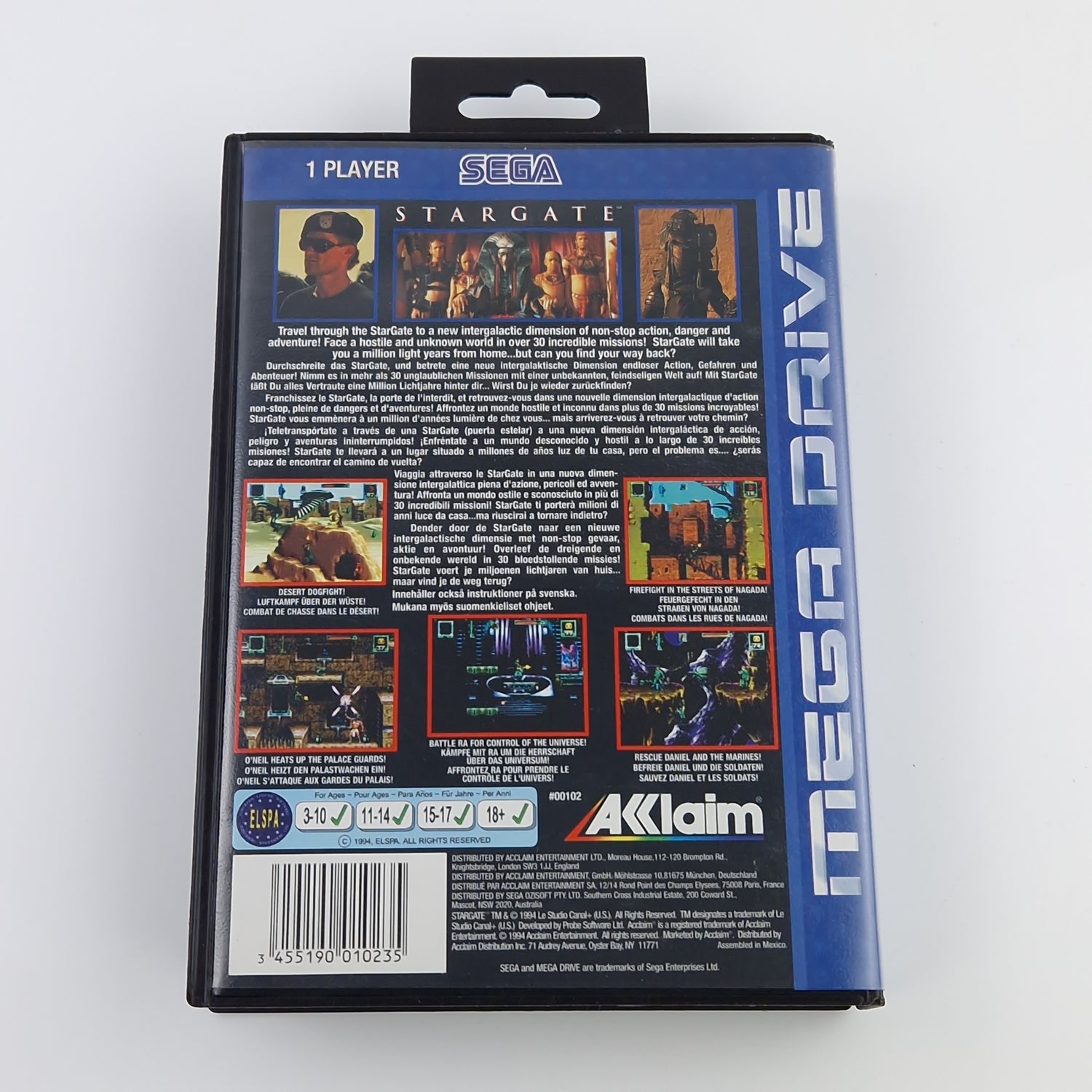 Sega Mega Drive Spiel : Stargate - MD Modul Anleitung OVP PAL