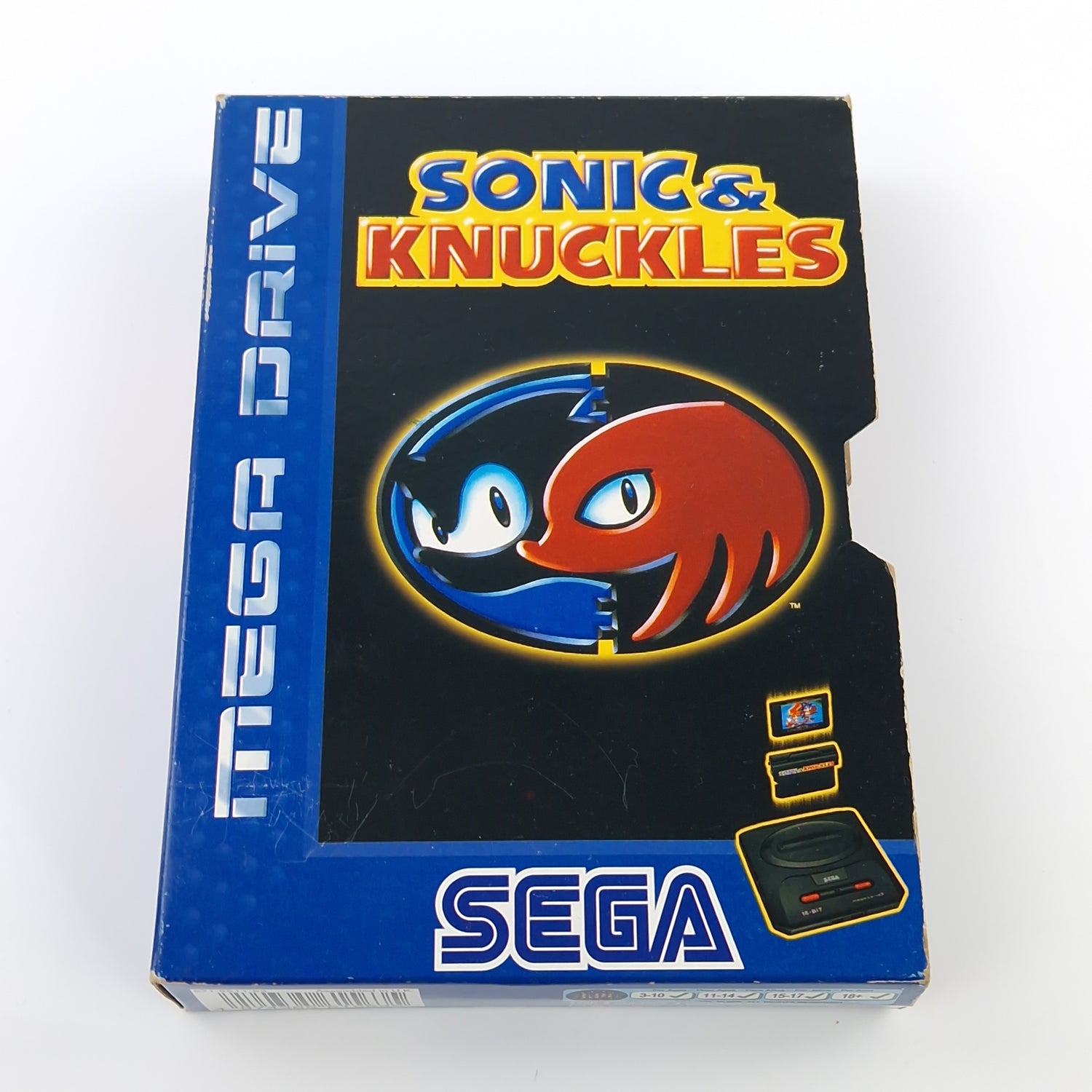 Sega Mega Drive Spiel : Sonic & Knuckles - MD Modul Anleitung OVP PAL