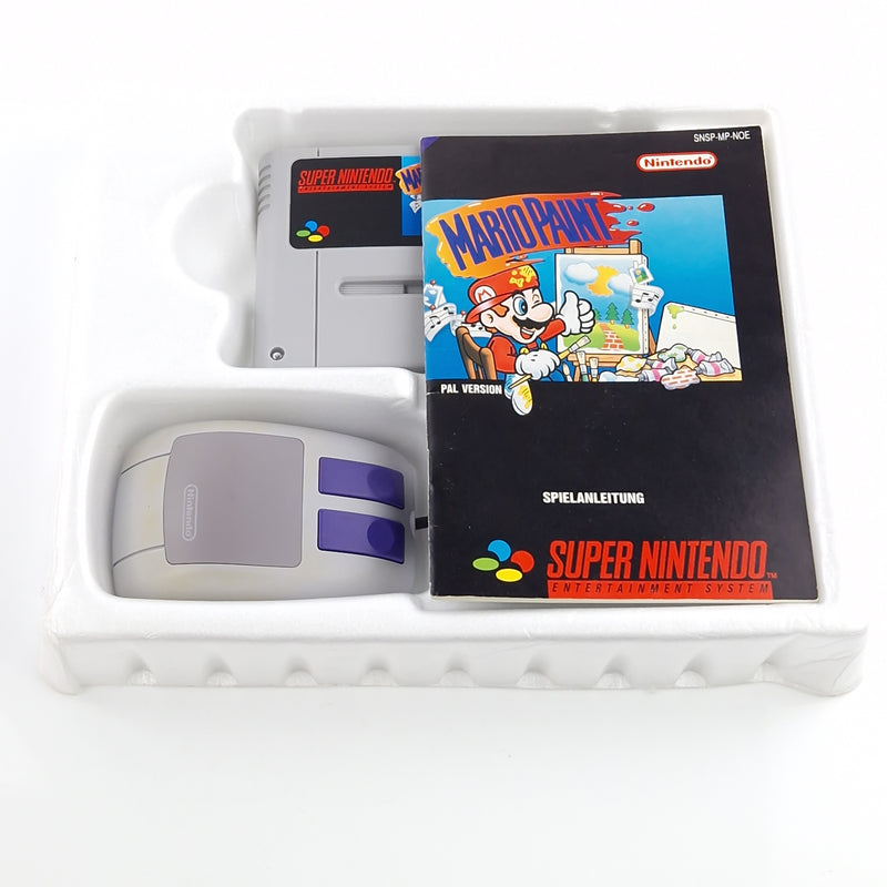 Super Nintendo Spiel : Mario Paint - SNES Modul Anleitung OVP PAL NOE Big Box