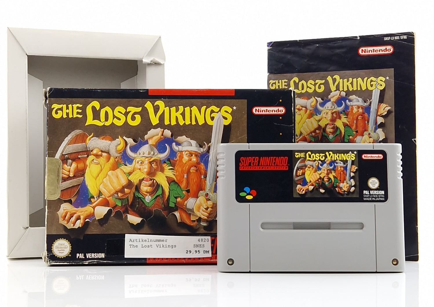 Super Nintendo Spiel : The Lost Vikings - SNES Modul Anleitung OVP PAL NOE/SFRG