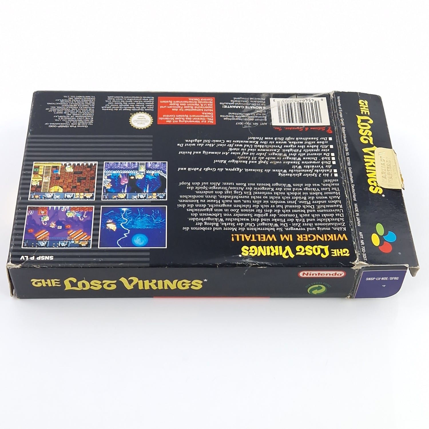 Super Nintendo Spiel : The Lost Vikings - SNES Modul Anleitung OVP PAL NOE/SFRG