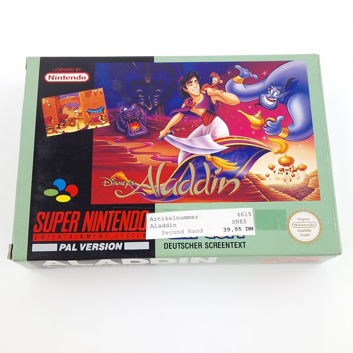 Super Nintendo Spiel : Disneys Aladdin - SNES Modul Anleitung OVP PAL NOE/SFRG