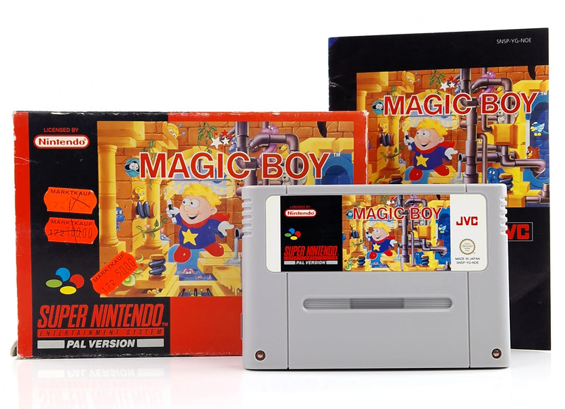 Super Nintendo Spiel : Magic Boy - SNES Modul Anleitung OVP PAL NOE