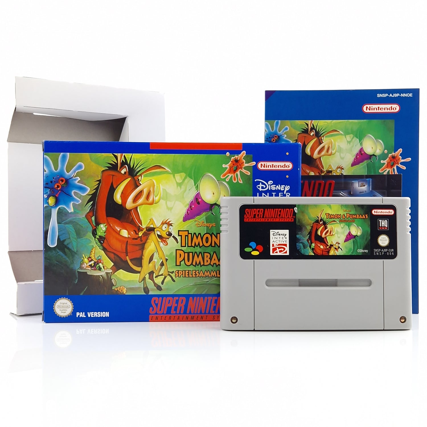 Super Nintendo Spiel : Disneys Timon & Pumbaas Spielesammlung - SNES OVP PAL