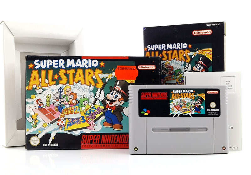 Super Nintendo Spiel : Super Mario All-Stars - SNES Modul Anleitung OVP PAL NOE