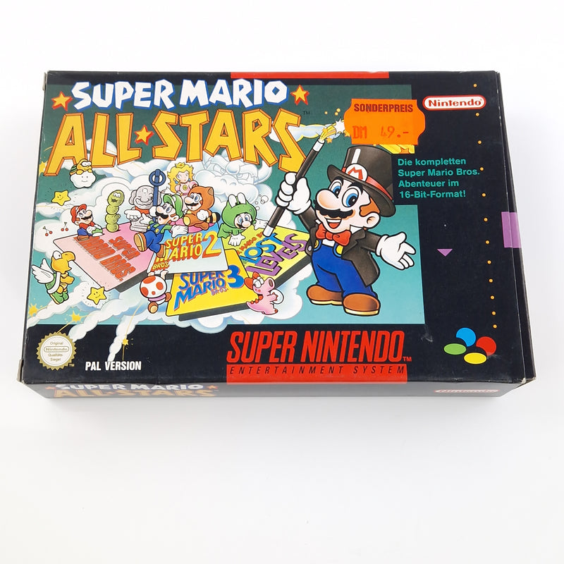 Super Nintendo Spiel : Super Mario All-Stars - SNES Modul Anleitung OVP PAL NOE