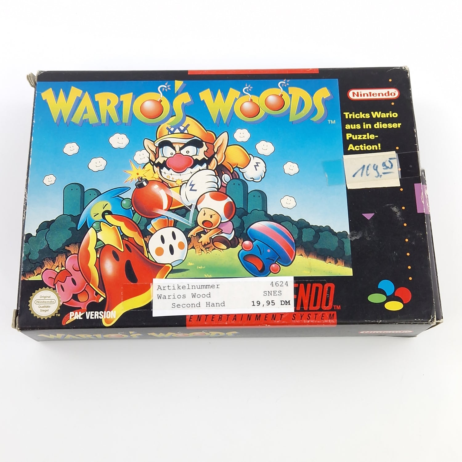 Super Nintendo Spiel : Wario Woods - SNES Modul Anleitung OVP PAL Game NOE