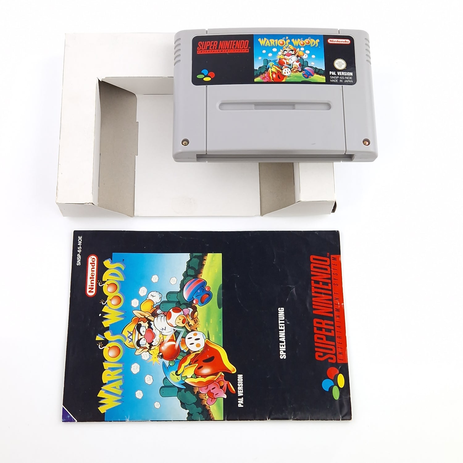 Super Nintendo Spiel : Wario Woods - SNES Modul Anleitung OVP PAL Game NOE