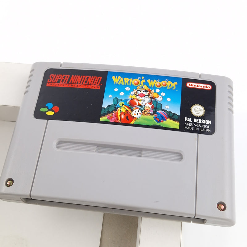 Super Nintendo Spiel : Wario Woods - SNES Modul Anleitung OVP PAL Game NOE