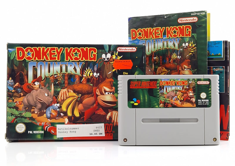 Super Nintendo : Donkey Kong Country 1 - SNES Modul Anleitung OVP PAL NOE