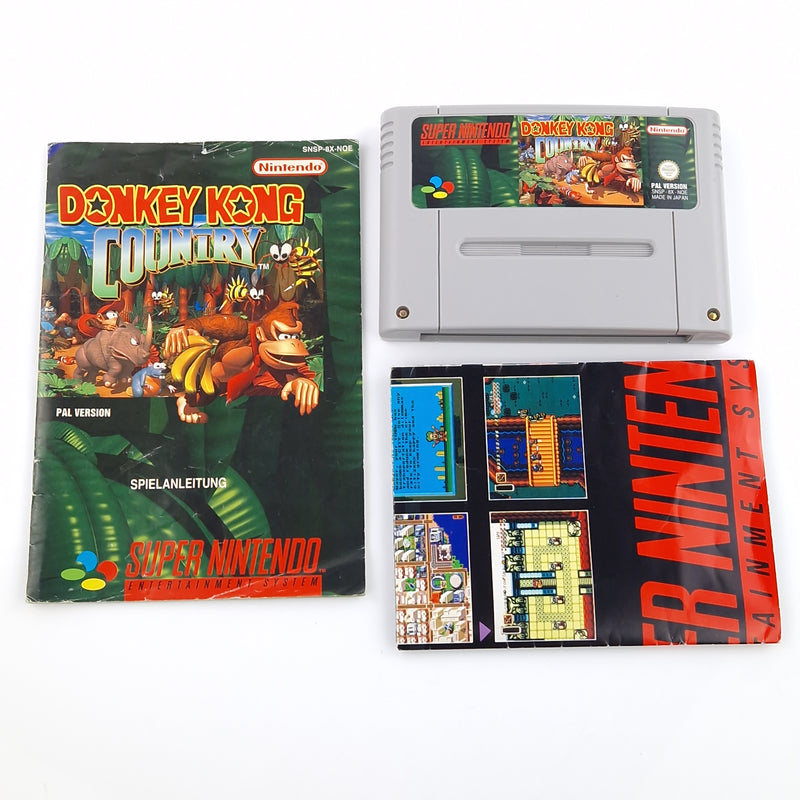 Super Nintendo : Donkey Kong Country 1 - SNES Modul Anleitung OVP PAL NOE