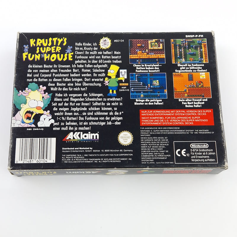 Super Nintendo Spie : Krustys Super Fun House - Simpsons SNES OVP PAL Game