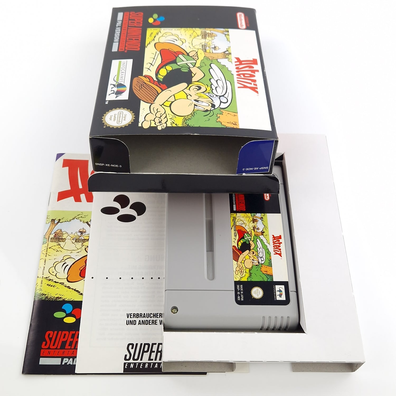 Super Nintendo Spiel : Asterix - SNES Modul OVP Anleitung | PAL Game