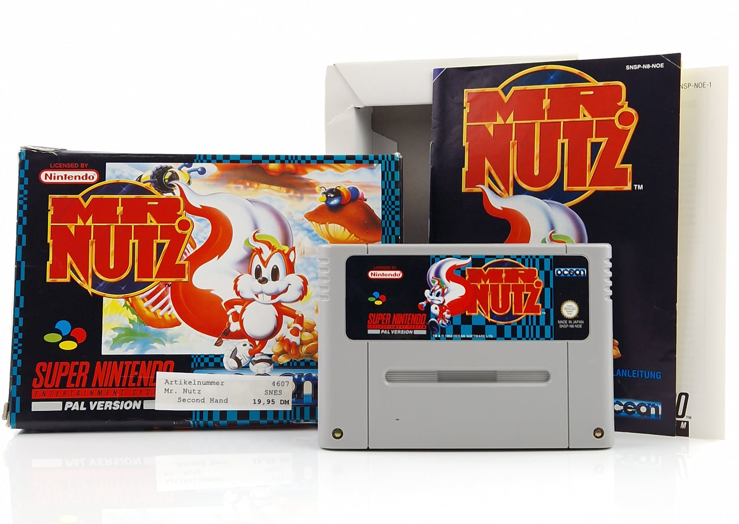 Super Nintendo Spiel : MR. Nutz - SNES Modul OVP Anleitung PAL