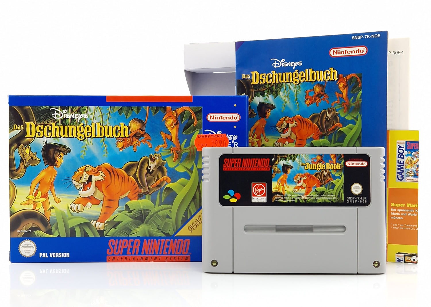 Super Nintendo Spiel : Disneys das Dschungelbuch - SNES Modul OVP Anleitung PAL